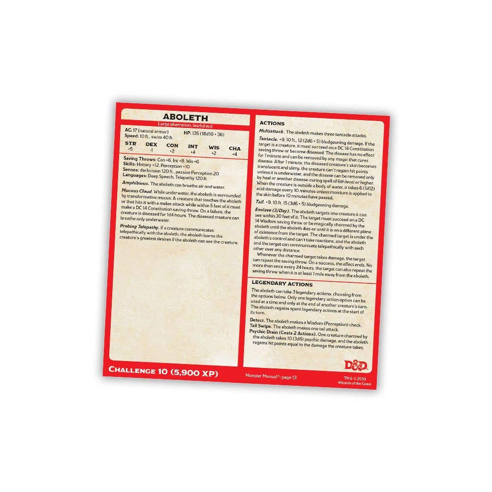 Dungeons and Dragons RPG: Epic Monster Cards