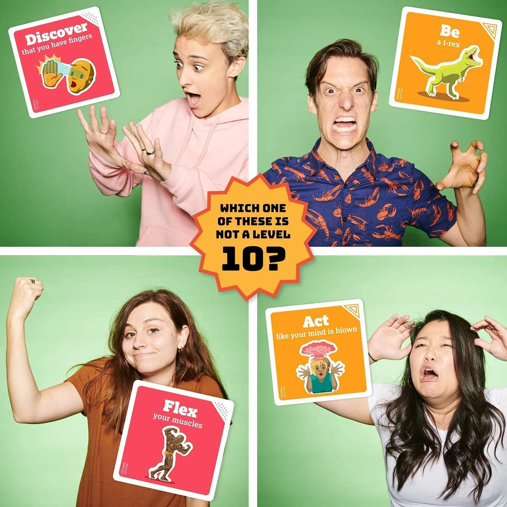 On a Scale of One to T-Rex: A Card Game for People Who Are Bad at Charades