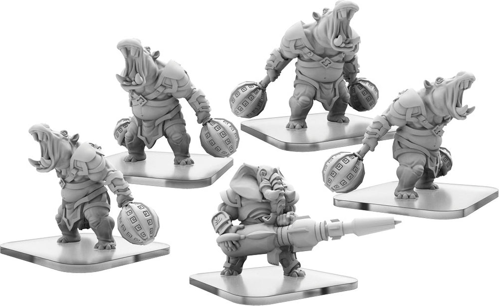 Monsterpocalypse: Legion of Mutates Bashers and Blaster Unit (White Metal)