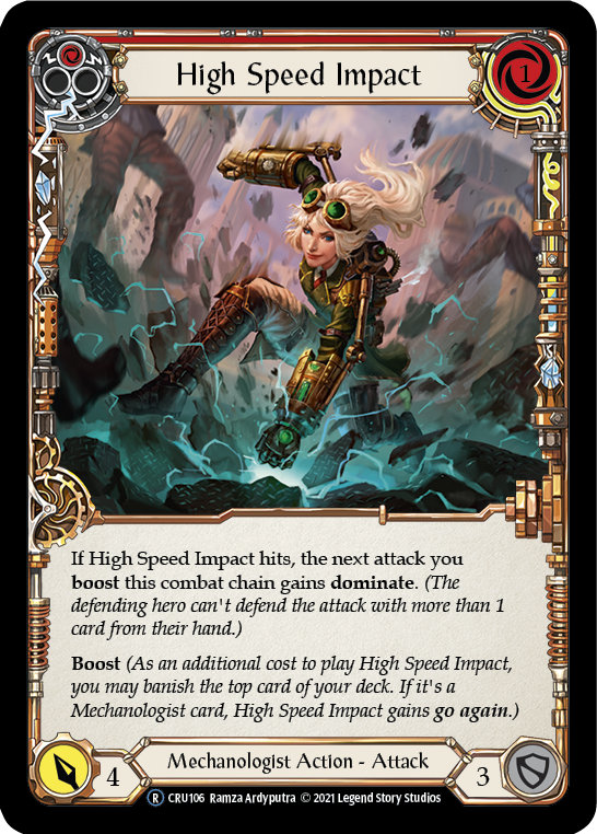 High Speed Impact (Red) (Rainbow Foil) [U-CRU106-RF] Unlimited Rainbow Foil