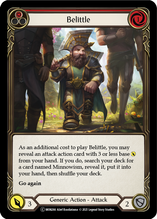 Belittle (Red) (Rainbow Foil) [U-MON266-RF] Unlimited Rainbow Foil