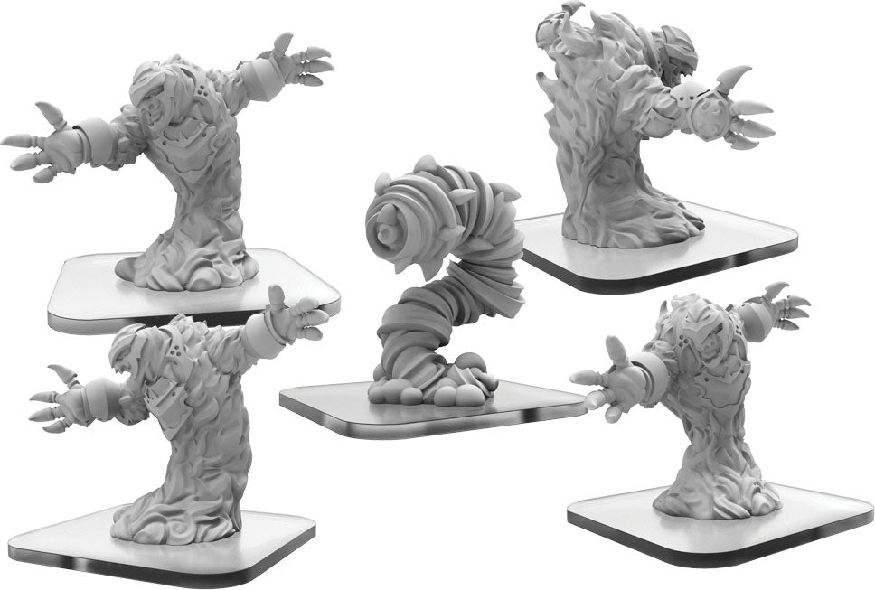 Monsterpocalypse: Elemental Champions Fire Kami & Air Avatar Unit (White Metal)