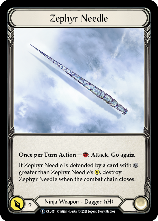 Zephyr Needle (Rainbow Foil) [U-CRU051-RF] Unlimited Rainbow Foil