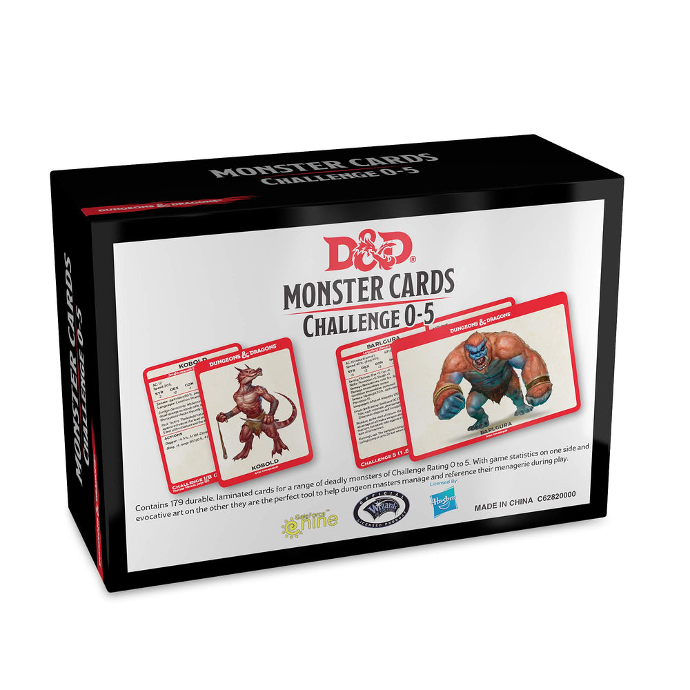 Dungeons & Dragons Monster Cards Challenge 0-5