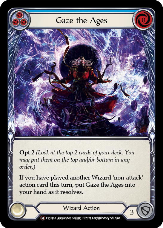 Gaze the Ages (Rainbow Foil) [U-CRU163-RF] Unlimited Rainbow Foil