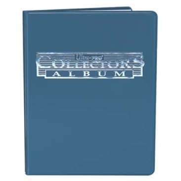 4-Pocket Black Collectors Portfolio -Blue
