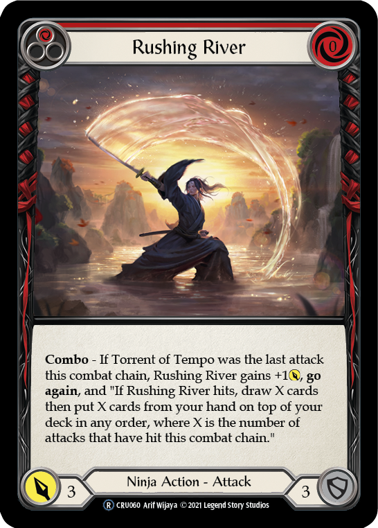 Rushing River (Red) (Rainbow Foil) [U-CRU060-RF] Unlimited Rainbow Foil