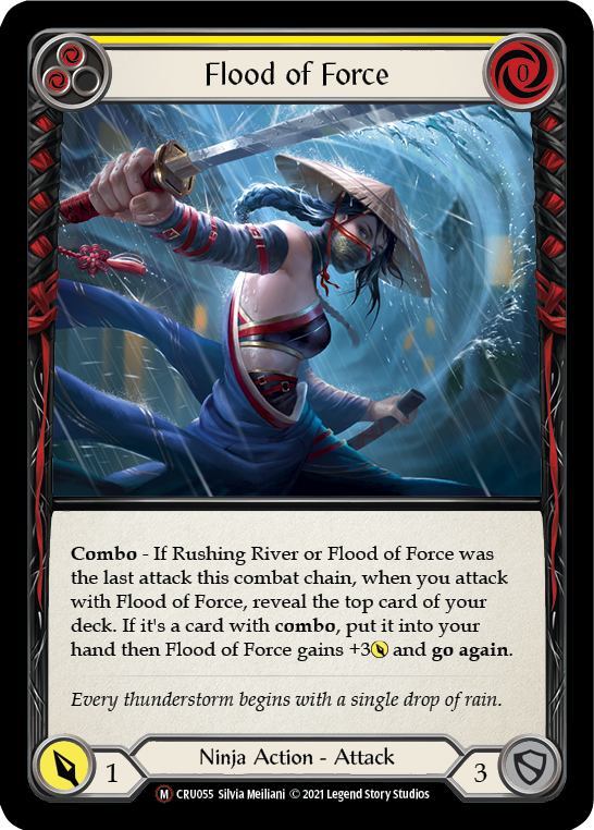 Flood of Force (Rainbow Foil) [U-CRU055-RF] Unlimited Rainbow Foil