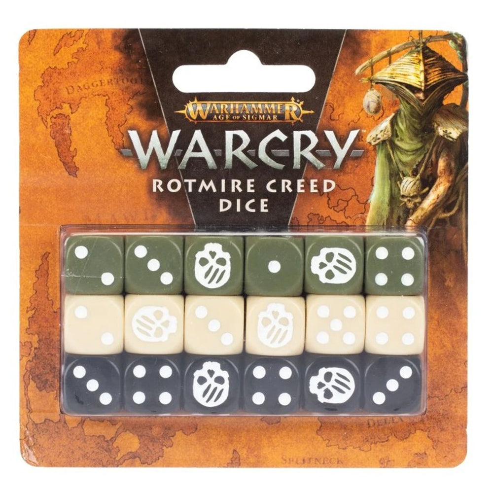 Warcry Rotmire Creed Dice set