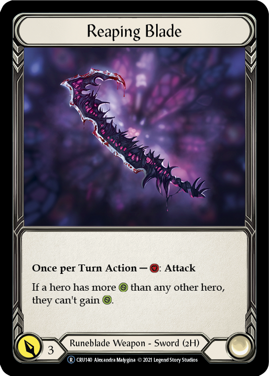 Reaping Blade (Rainbow Foil) [U-CRU140-RF] Unlimited Rainbow Foil