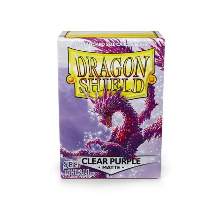 Dragon Shields: (100) Matte Clear Purple