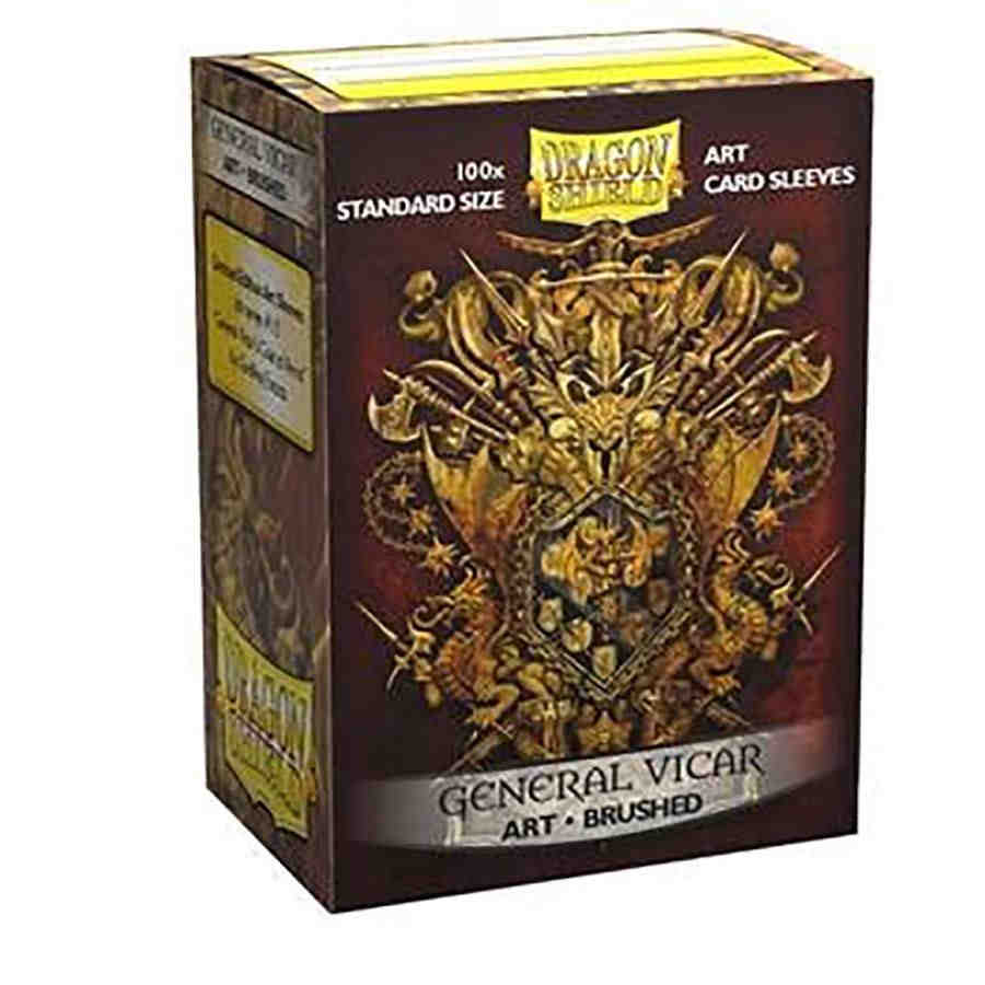 Dragon Shields: (100) Brushed Art Sleeves - General Vicar Coat of Arms