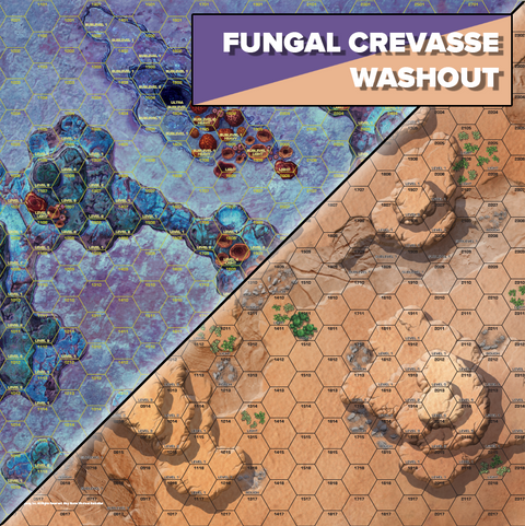 BATTLETECH: BATTLEMAT (FUNGAL CREVASSE/WASHOUTS)