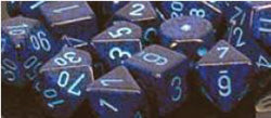 7CT SPECKLED POLY COBALT DICE SET
