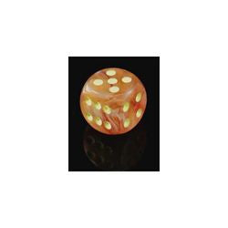 7CT GHOSTLY GLOW DICE SET, ORANGE/YELLOW