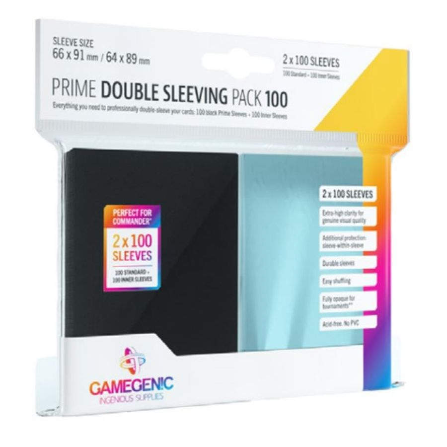 GAMEGENIC: PRIME DOUBLE SLEEVING PACK (100CT)