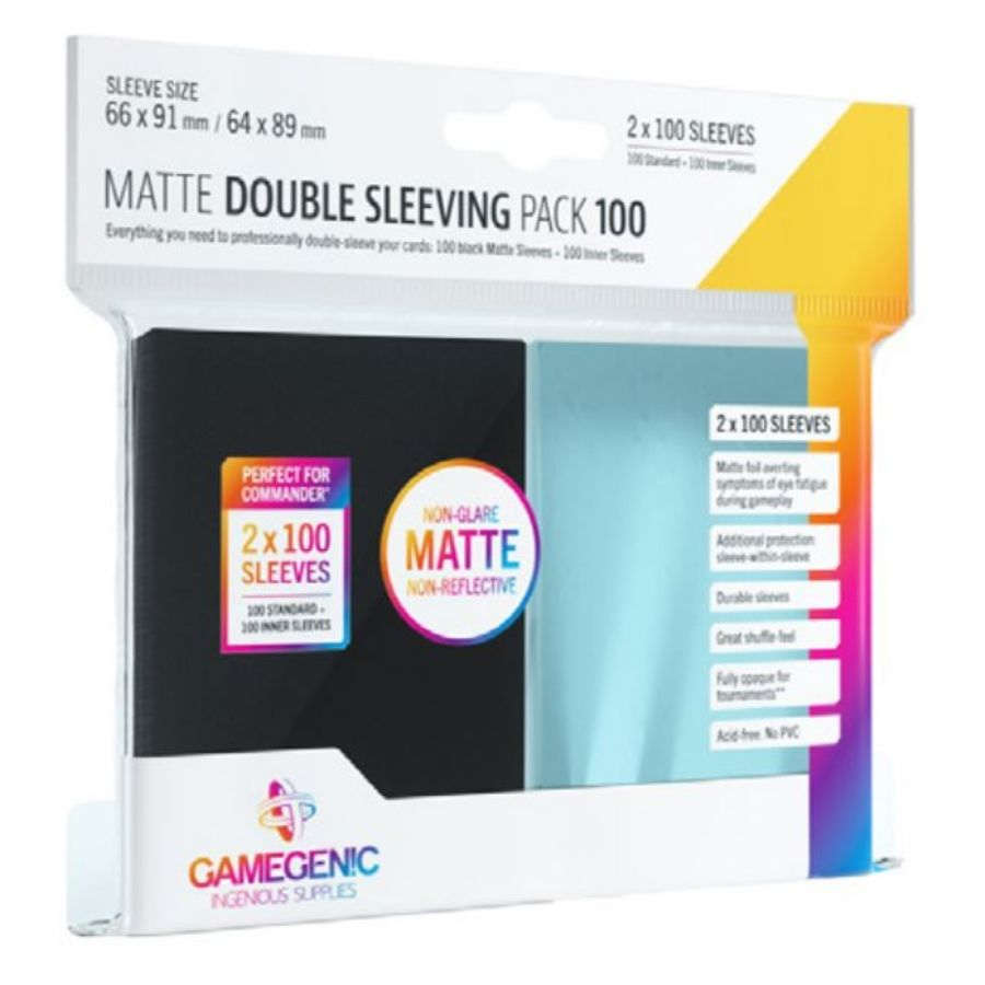 GAMEGENIC: MATTE DOUBLE SLEEVING PACK (100CT)
