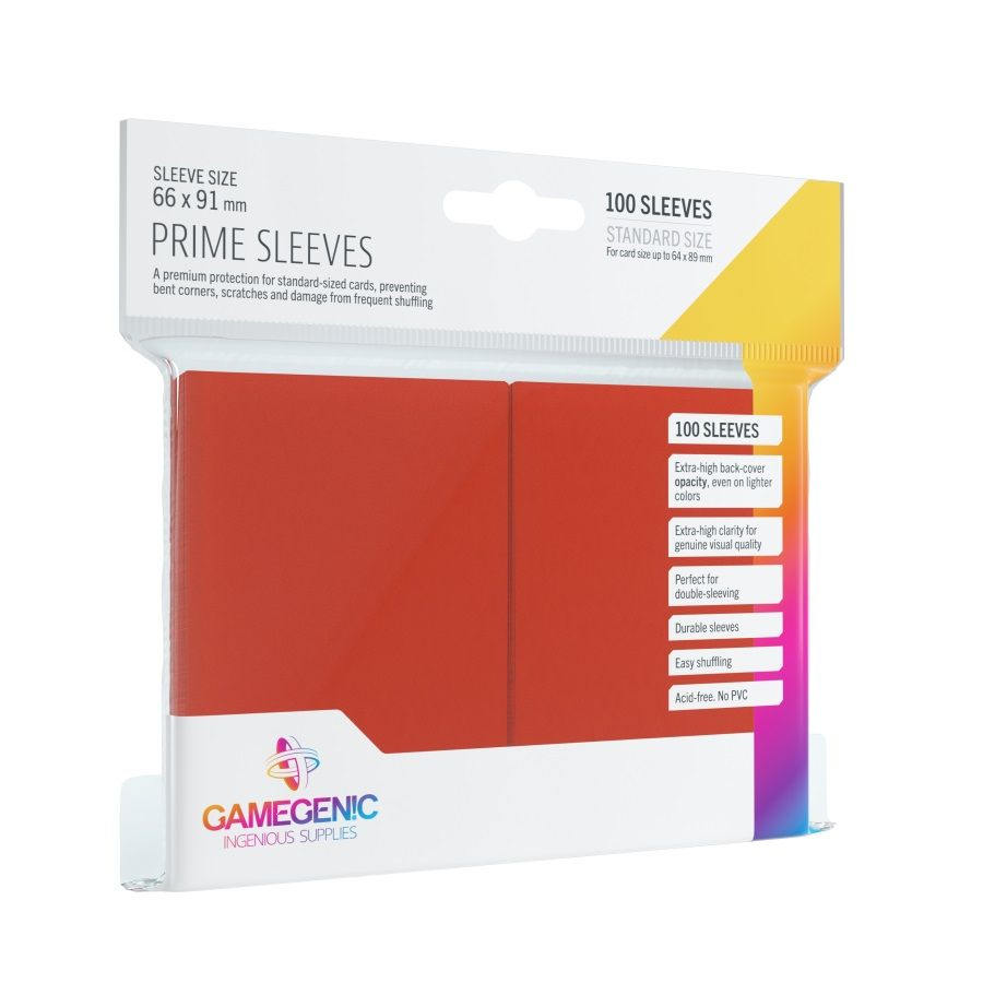 GAMEGENIC: PRIME SLEEVES: RED
