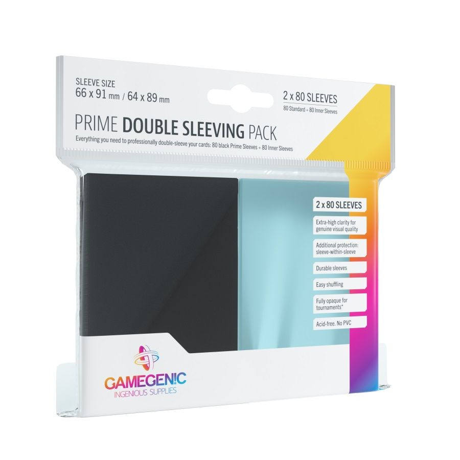 GAMEGENIC: PRIME Double Sleeving Pack: Black