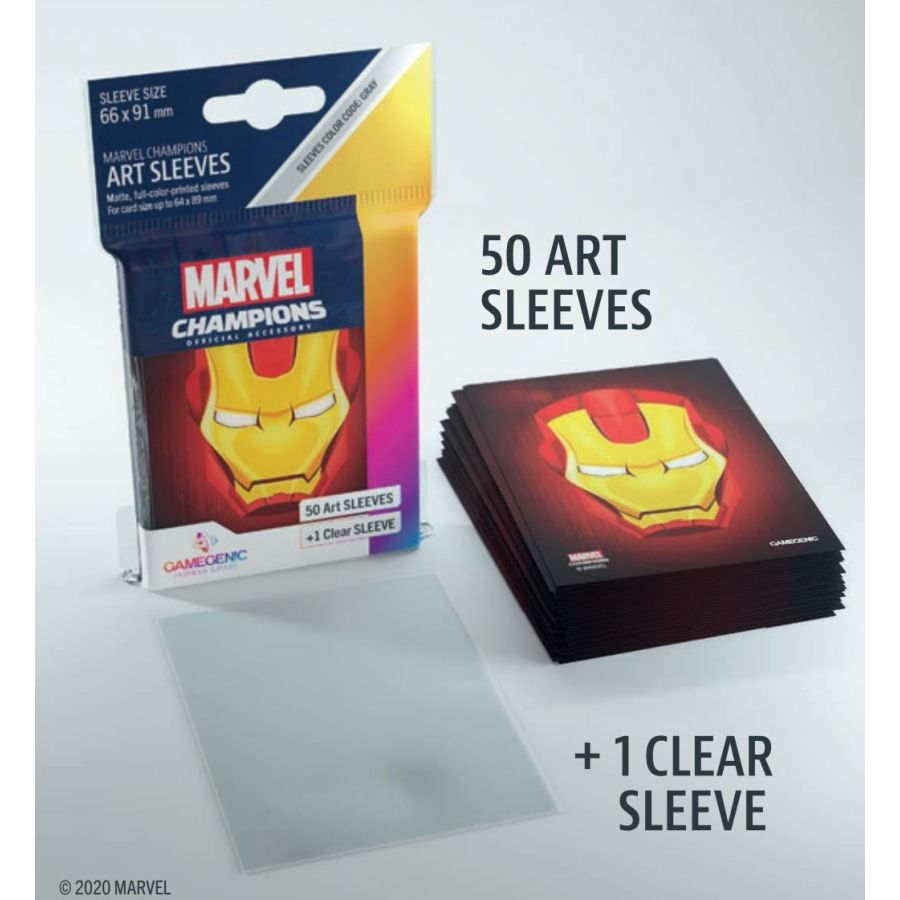 GAMEGENIC: MARVEL CHAMPIONS ART SLEEVES: IRON MAN (51CT)