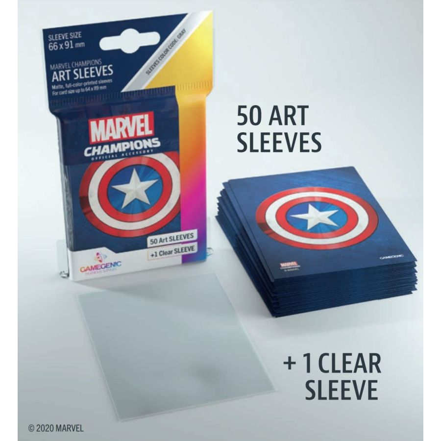 GAMEGENIC: MARVEL CHAMPIONS ART SLEEVES: CAPTAIN AMERICA (51CT)