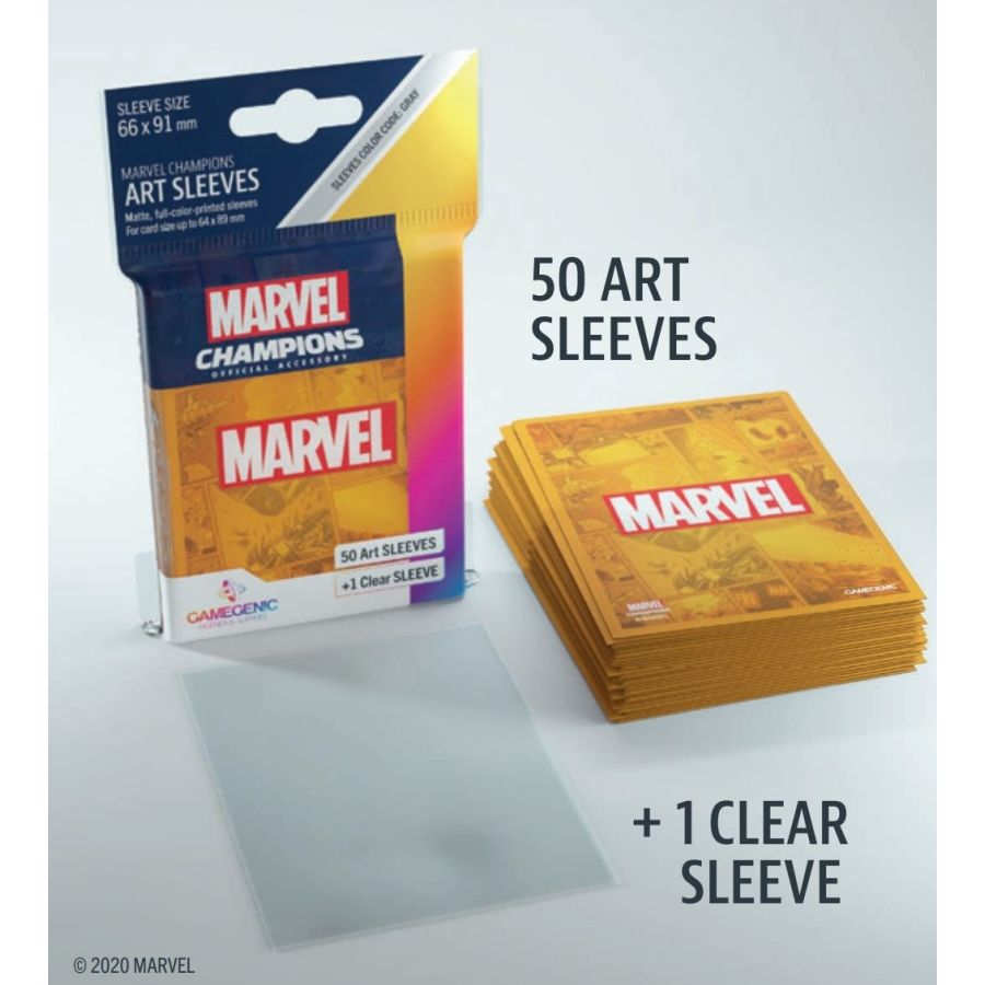 GAMEGENIC: MARVEL CHAMPIONS ART SLEEVES: MARVEL ORANGE (51CT)