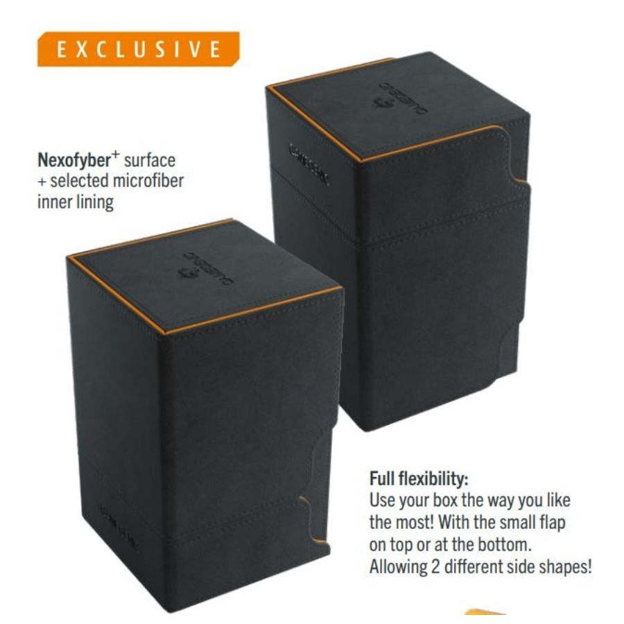 GAMEGENIC: WATCHTOWER 100+ XL DECK BOX (BLACK/ORANGE)