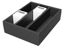 Charcoal Large Card Case - 3-row Armor Tray + 8 Dividers