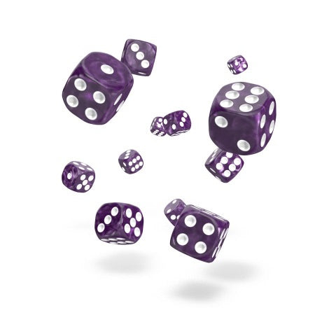 OAKIE DOAKIE DICE: D6 12MM MARBLE - PURPLE (36CT)