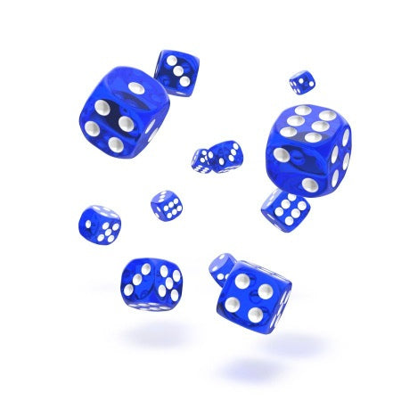 OAKIE DOAKIE DICE: D6 12MM TRANSLUCENT - BLUE (36CT)