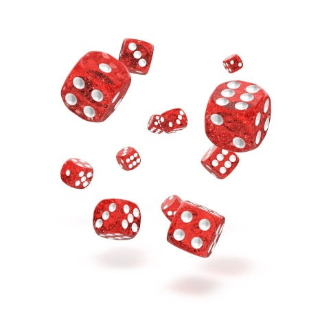 OAKIE DOAKIE DICE: D6 12MM SPECKLED - RED (36CT)