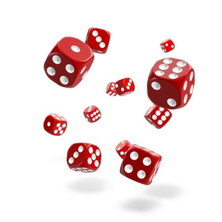 OAKIE DOAKIE DICE: D6 12MM SOLID - RED (36CT)