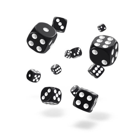 OAKIE DOAKIE DICE: D6 12MM SOLID - BLACK (36CT)