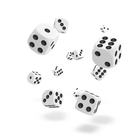 OAKIE DOAKIE DICE: D6 12MM SOLID - WHITE (36CT)