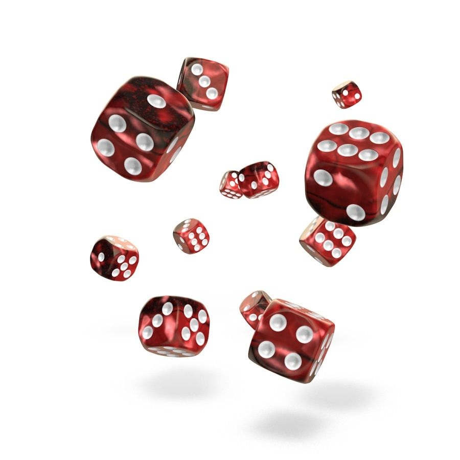 OAKIE DOAKIE DICE: D6 12MM GEMIDICE - VAMPIRE (36CT)