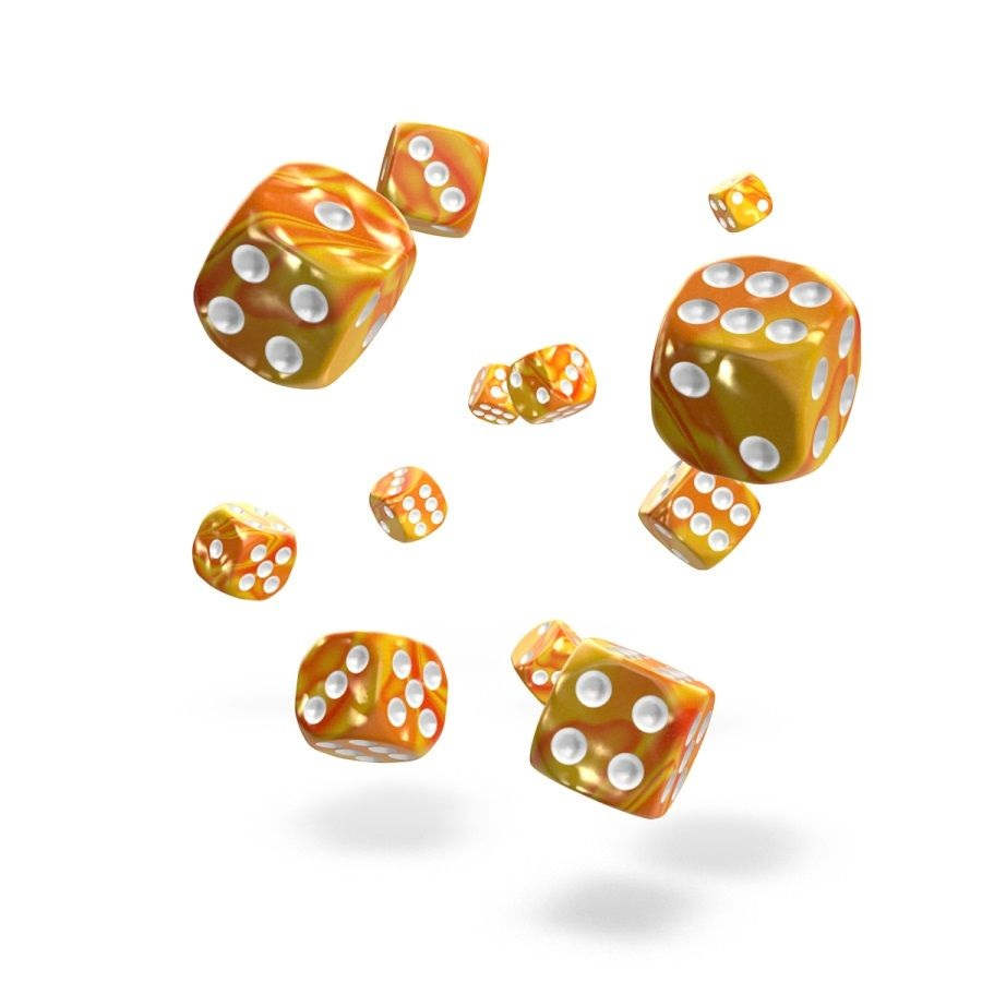 OAKIE DOAKIE DICE: D6 12MM GEMIDICE - SUNSTONE (36CT)