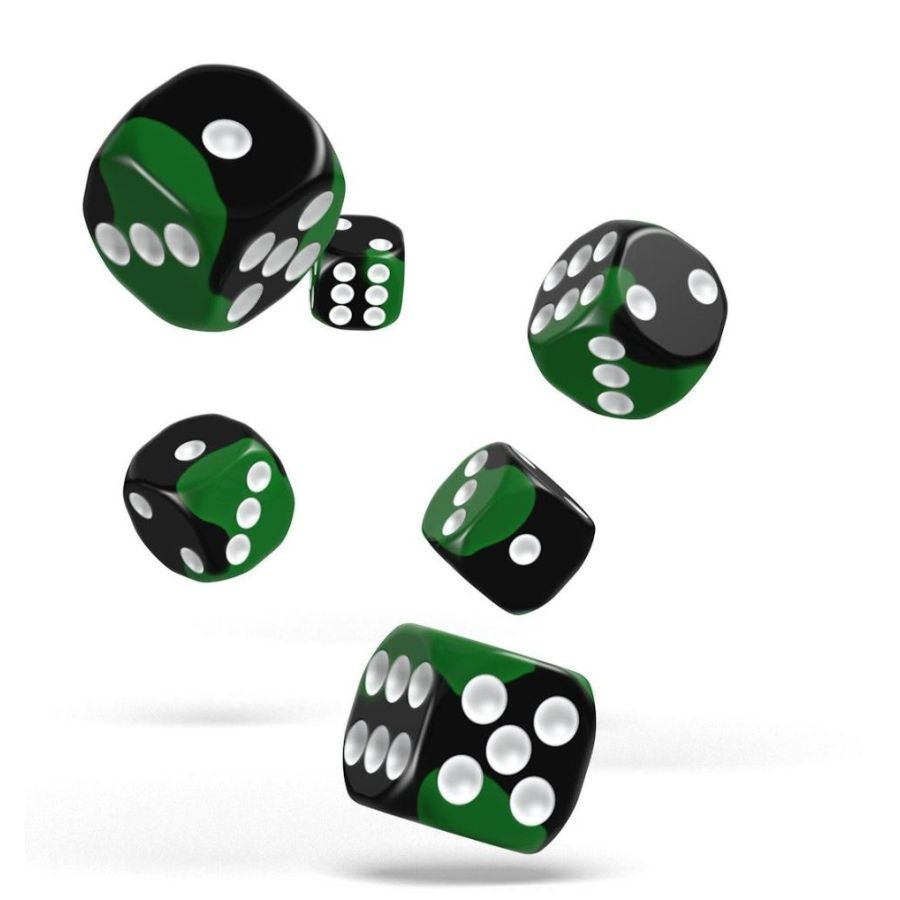 OAKIE DOAKIE DICE: D6 12MM GLOW IN THE DARK - BIOHAZARD (36CT)