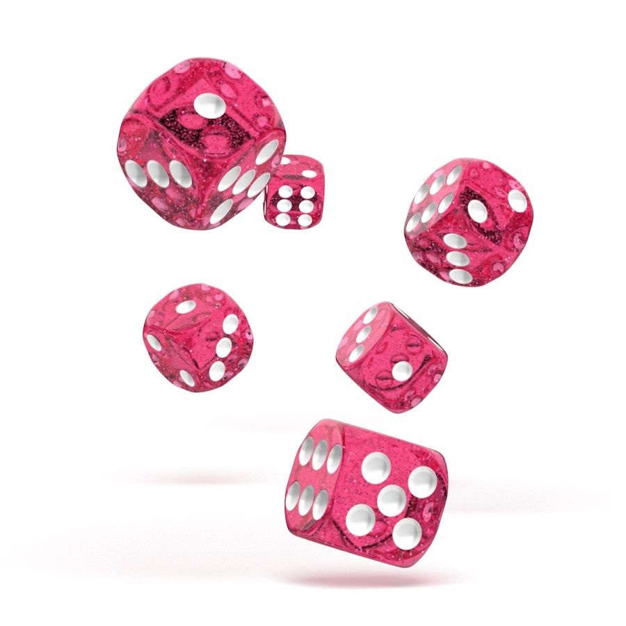 OAKIE DOAKIE DICE: D6 16MM SPECKLED - PINK (12CT)