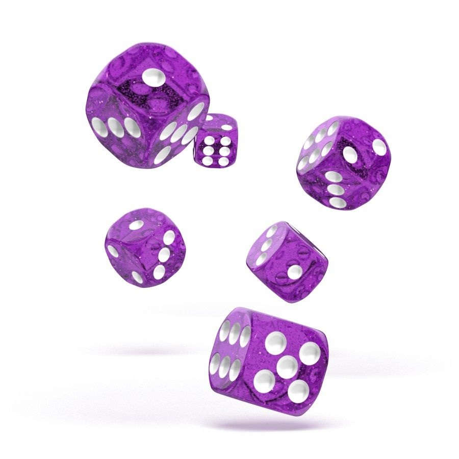 OAKIE DOAKIE DICE: D6 16MM SPECKLED - PURPLE (12CT)