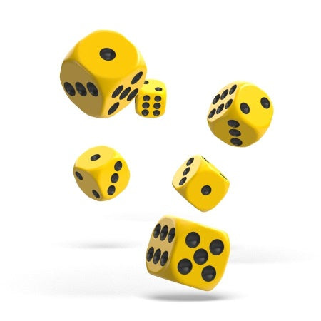 OAKIE DOAKIE DICE: D6 16MM SOLID - YELLOW (12CT)