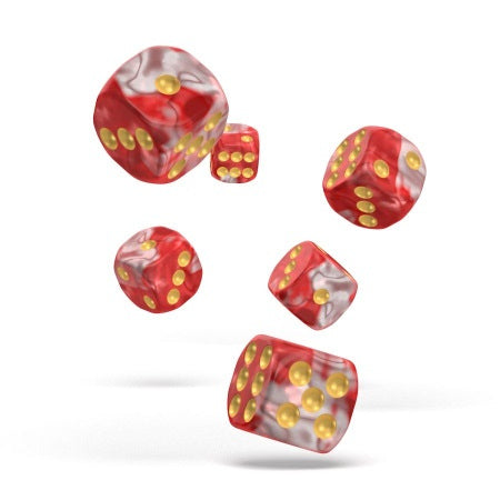 OAKIE DOAKIE DICE: D6 16MM GEMIDICE - RED SKY (12CT)