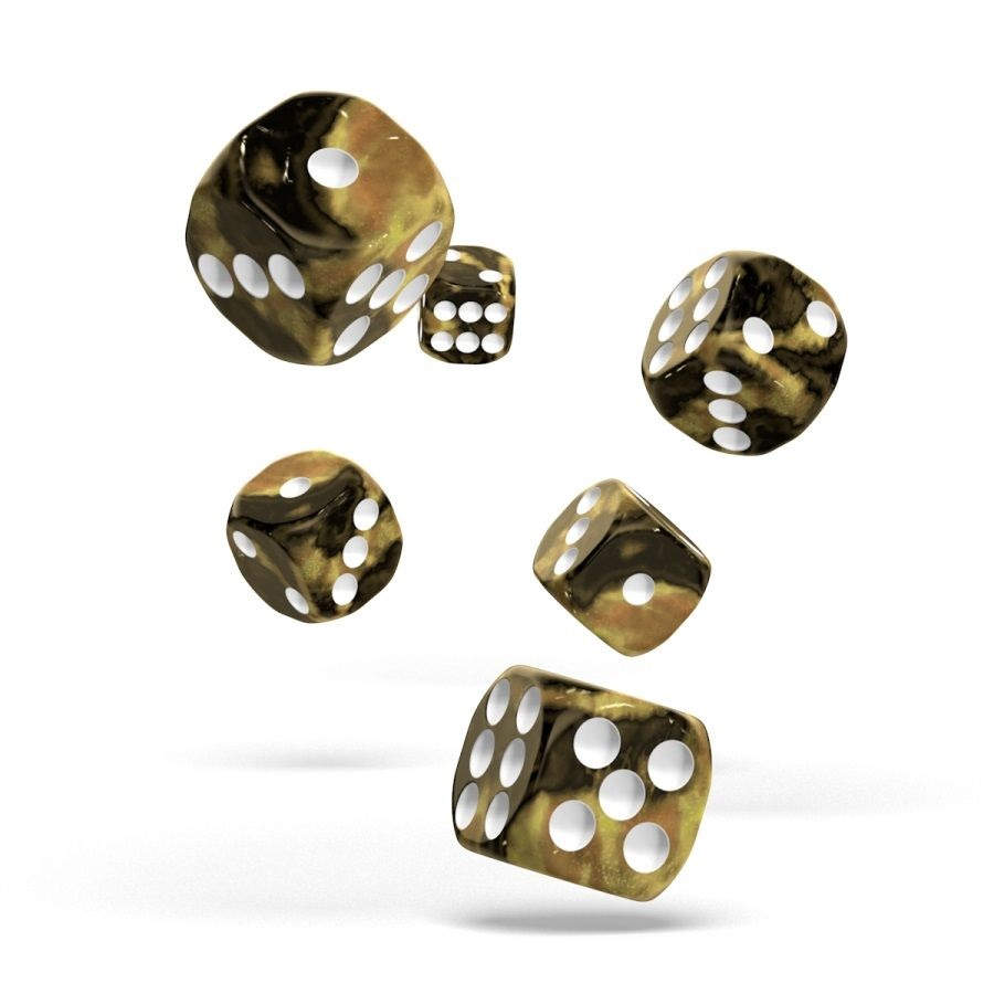 OAKIE DOAKIE DICE: D6 16MM GEMIDICE - HORNET (12CT)