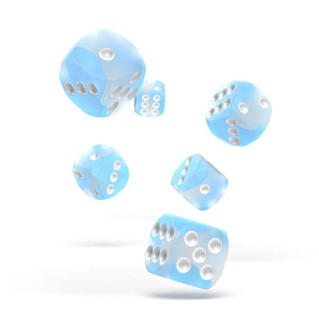 OAKIE DOAKIE DICE: D6 16MM GLOW IN THE DARK - ARCTIC (12CT)