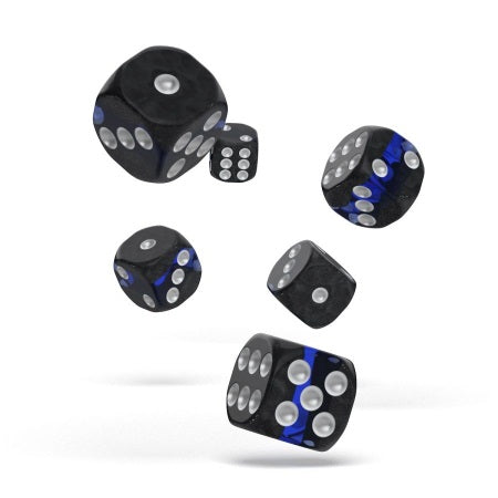 OAKIE DOAKIE DICE: D6 16MM ENCLAVE - SAPPHIRE (12CT)