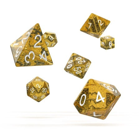 OAKIE DOAKIE DICE: POLYHEDRAL RPG SET SPECKLED - ORANGE (7CT)