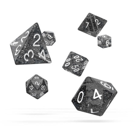 OAKIE DOAKIE DICE: POLYHEDRAL RPG SET SPECKLED - BLACK (7CT)