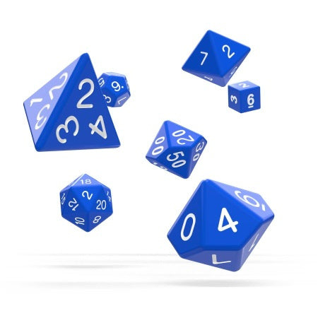 OAKIE DOAKIE DICE: POLYHEDRAL RPG SET SOLID - BLUE (7CT)