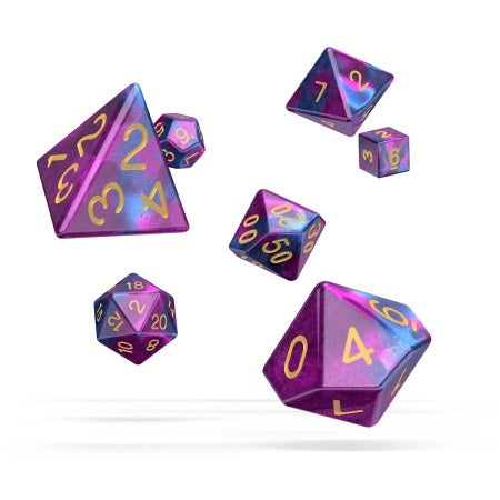 OAKIE DOAKIE DICE: POLYHEDRAL RPG SET GEMIDICE - AMETHYST (7CT)