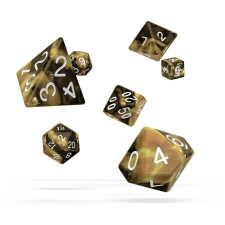 OAKIE DOAKIE DICE: POLYHEDRAL RPG SET GEMIDICE - HORNET (7CT)