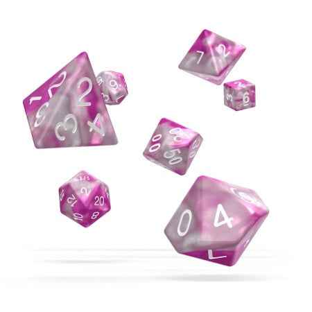 OAKIE DOAKIE DICE: POLYHEDRAL RPG SET GEMIDICE - MAGNOLIA (7CT)
